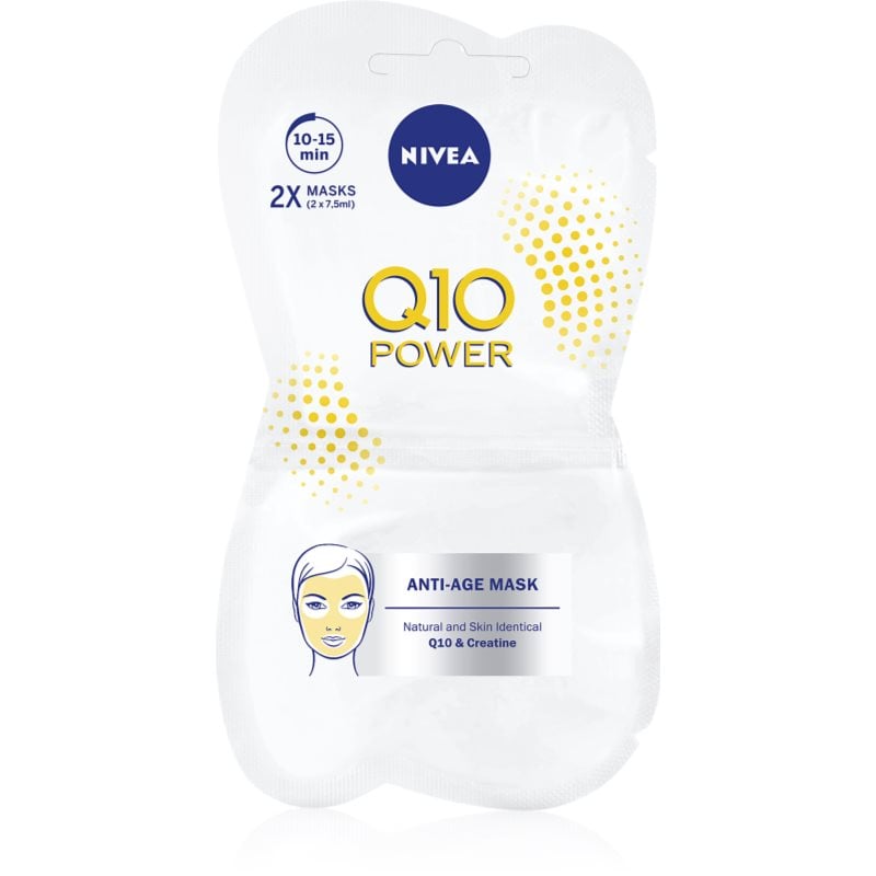 Nivea Q10 изглаждаща маска против бръчки 2x7