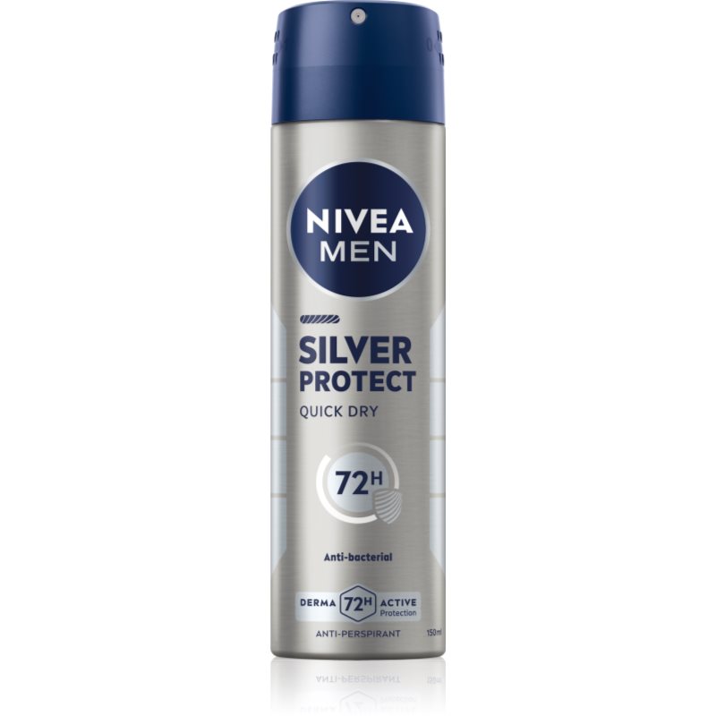 Nivea NIVEA MEN Silver Protect антиперспирант-спрей 72 ч. - Мъжки парфюм 150мл - Сравни цени от 1 магазин с безплатна доставка