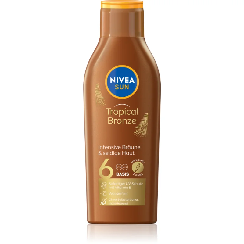 NIVEA SUN Tropical Bronze мляко за загар SPF 6 - Грижа за тяло - Сравни цени от 1 магазин с безплатна доставка