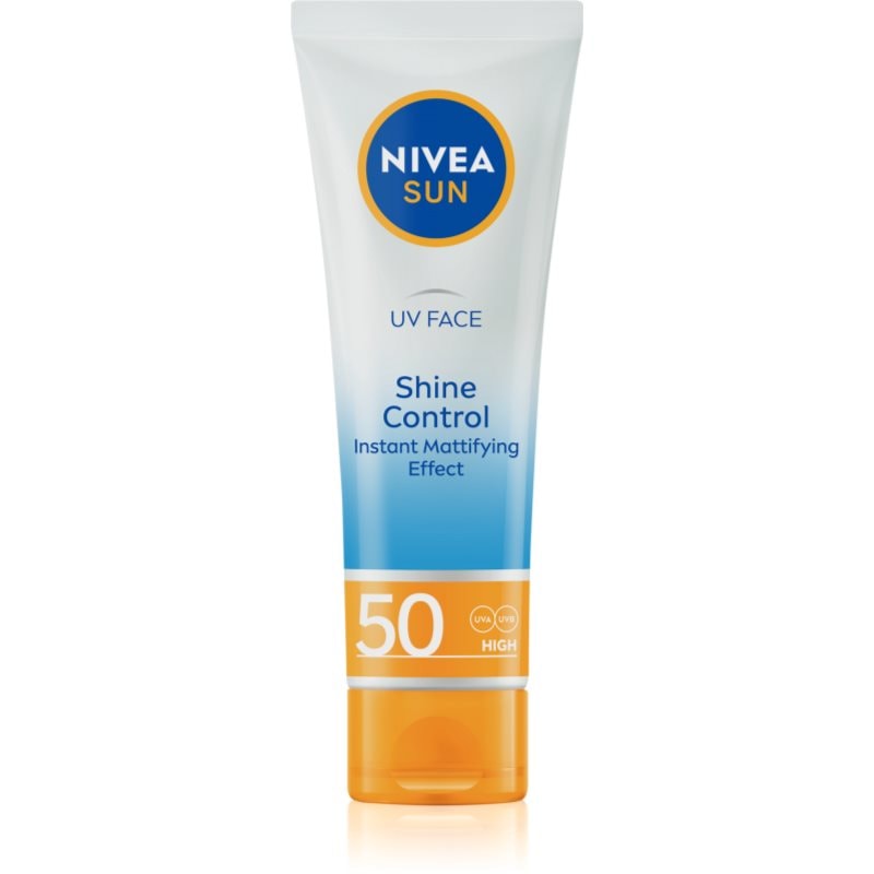 Nivea NIVEA SUN UV FACE лек матиращ крем за лице за тен SPF 50 - Унисекс парфюм 50мл - Сравни цени от 1 магазин с безплатна доставка