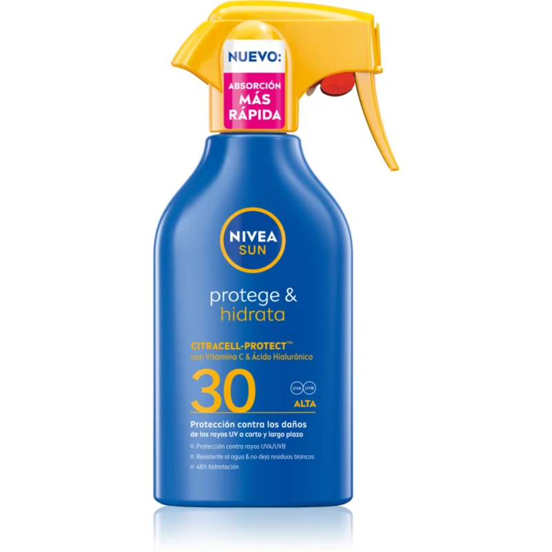 NIVEA SUN Protect & Moisture слънцезащитен хидратиращ спрей SPF 30 - Грижа за тяло - Сравни цени от 1 магазин с безплатна доставка