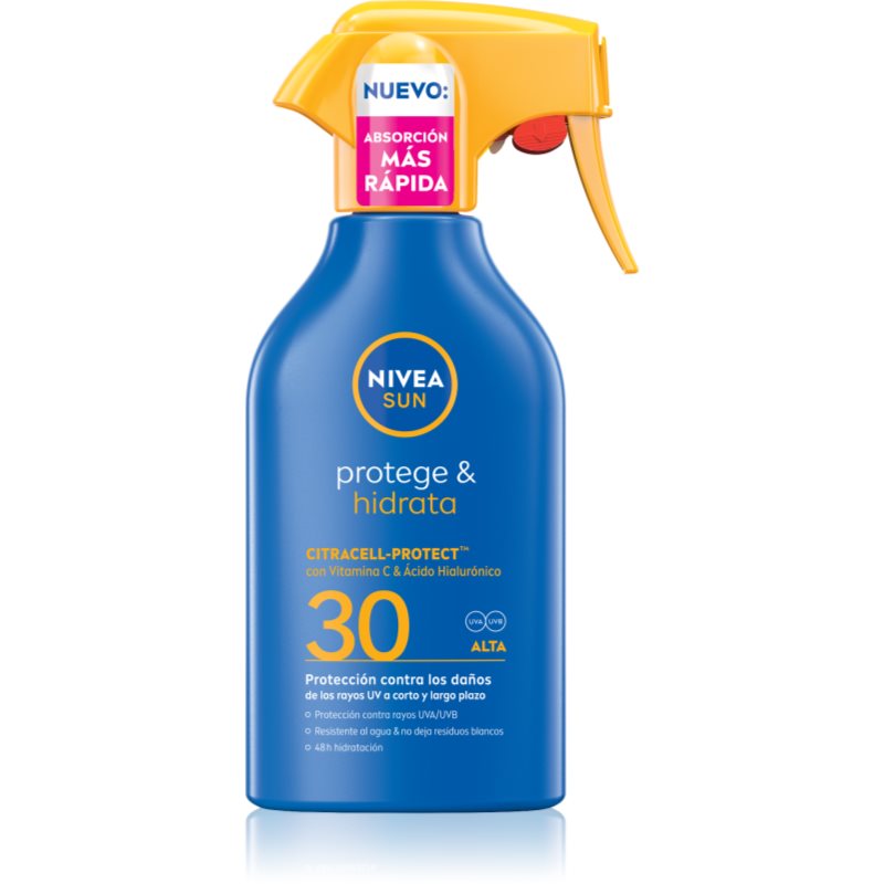Nivea NIVEA SUN Protect & Moisture слънцезащитен хидратиращ спрей SPF 30 - Унисекс парфюм 270мл - Сравни цени от 1 магазин с безплатна доставка