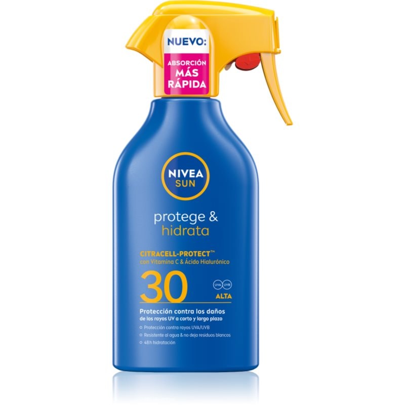 NIVEA SUN Protect & Moisture слънцезащитен хидратиращ спрей SPF 30 - Грижа за тяло - Сравни цени от 1 магазин с безплатна доставка
