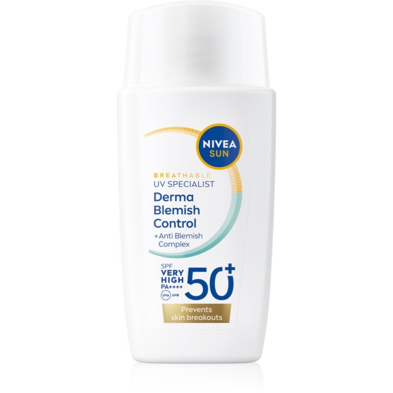 Nivea SUN Derma Skin Clear крем за лице за слънчеви бани за кожа с несъвършенства SPF 50+