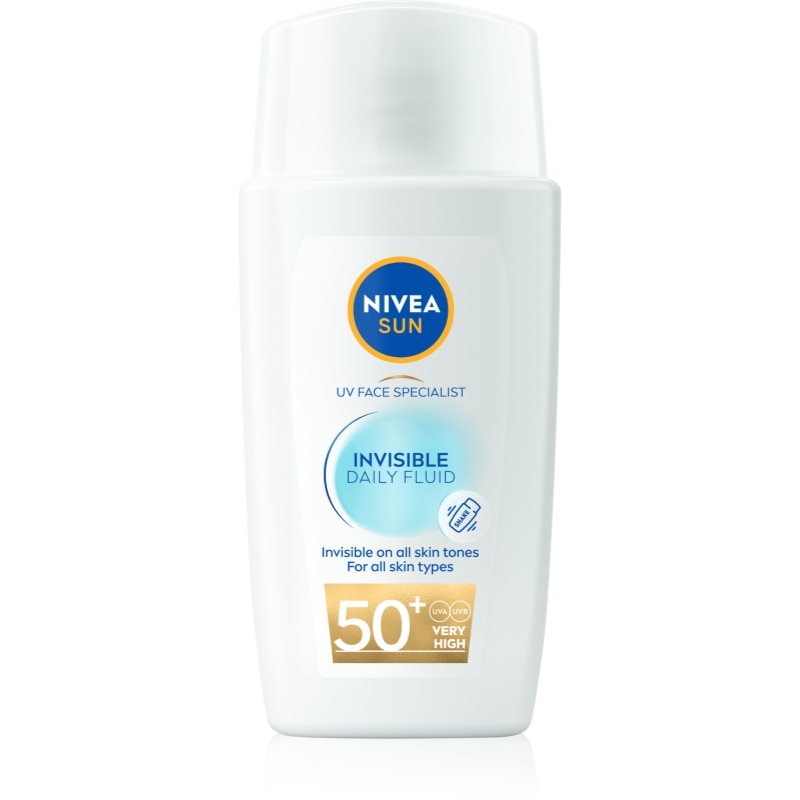 Nivea NIVEA SUN Invisible Daily Fluid лек защитен флуид SPF 50+ - Унисекс парфюм 40мл - Сравни цени от 1 магазин с безплатна доставка