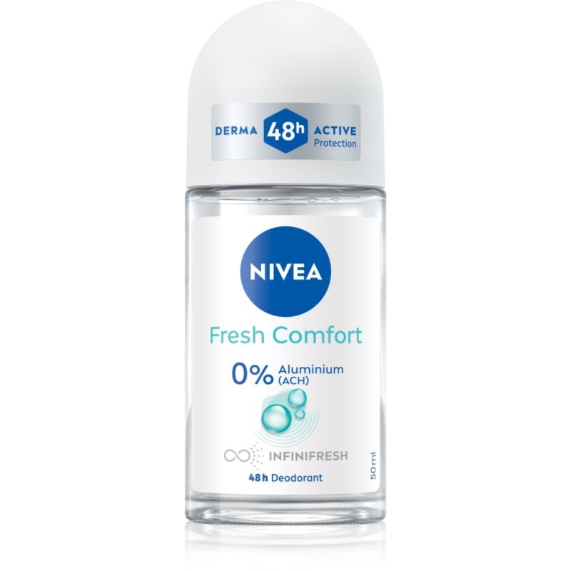 Nivea NIVEA Fresh Comfort дезодорант рол-он без съдържание на алуминиеви соли 48 часа - Унисекс парфюм 50мл - Сравни цени от 1 магазин с безплатна доставка