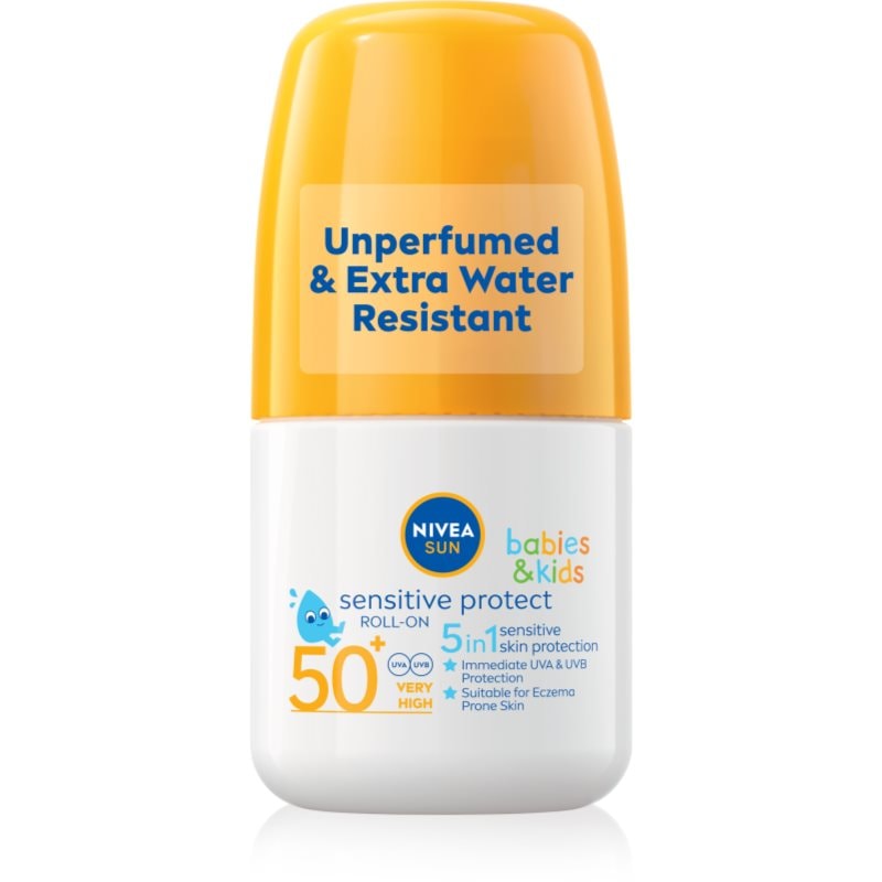 Nivea Sun Sensitiv детско мляко за тен рол он SPF 50+ - Грижа за тяло - Сравни цени от 1 магазин с безплатна доставка