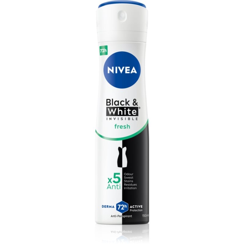 NIVEA Invisible Black & White Fresh антиперспирант-спрей за жени - Грижа за тяло - Сравни цени от 1 магазин с безплатна доставка