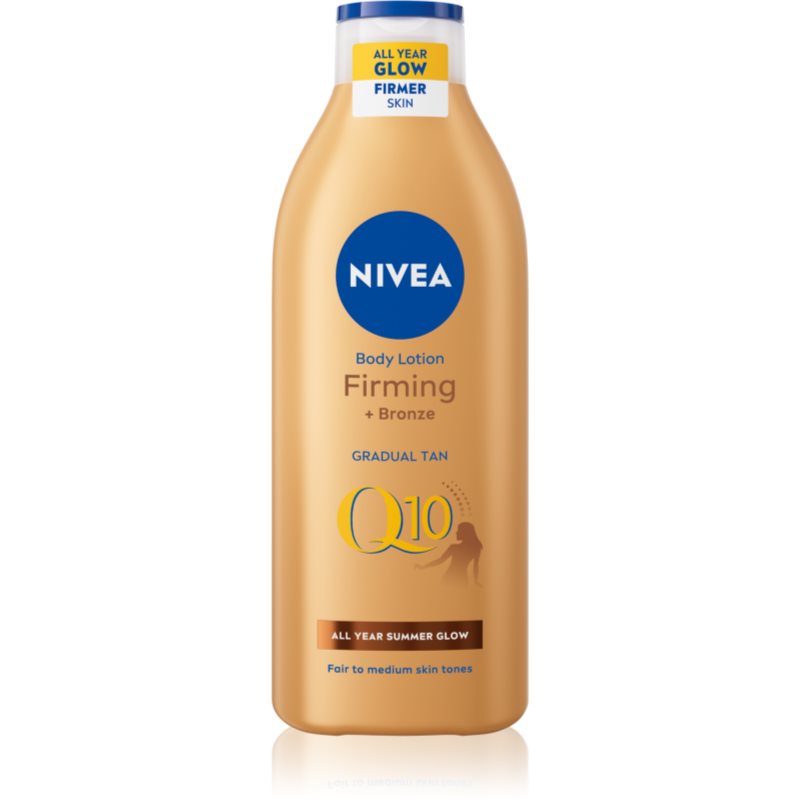 Nivea Q10 Firming + Bronze тониращ лосион със стягащ ефект - Грижа за тяло - Сравни цени от 1 магазин с безплатна доставка