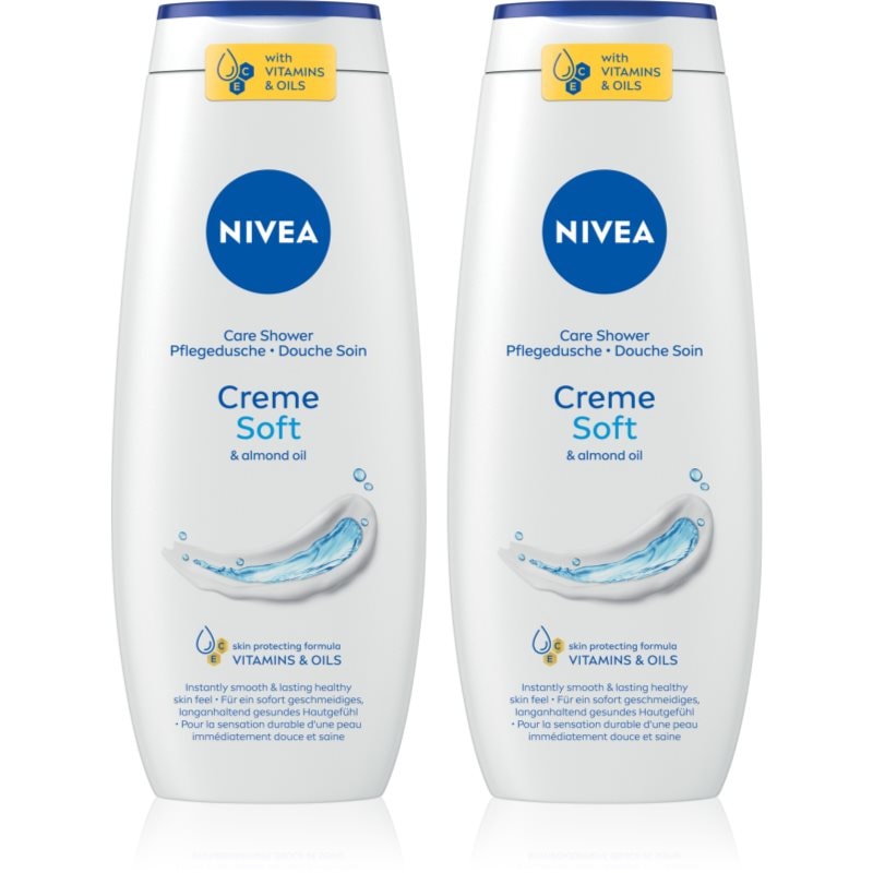 NIVEA Creme Soft душ гел - грижа изгодна опаковка 2 x - Грижа за тяло - Сравни цени от 1 магазин с безплатна доставка