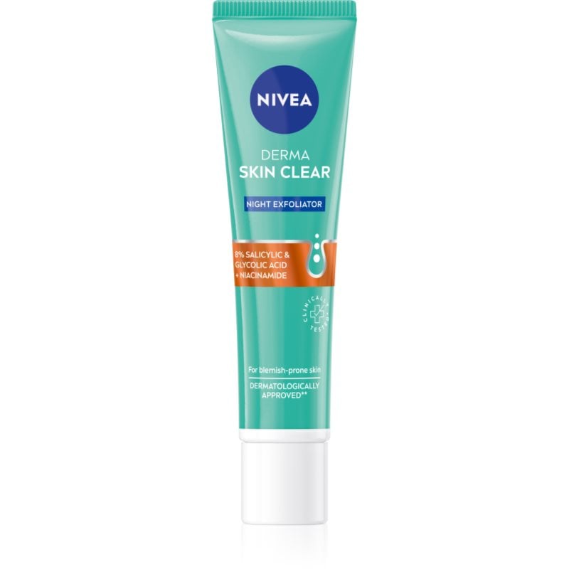 Nivea Derma Skin Clear нежен нощен пилинг