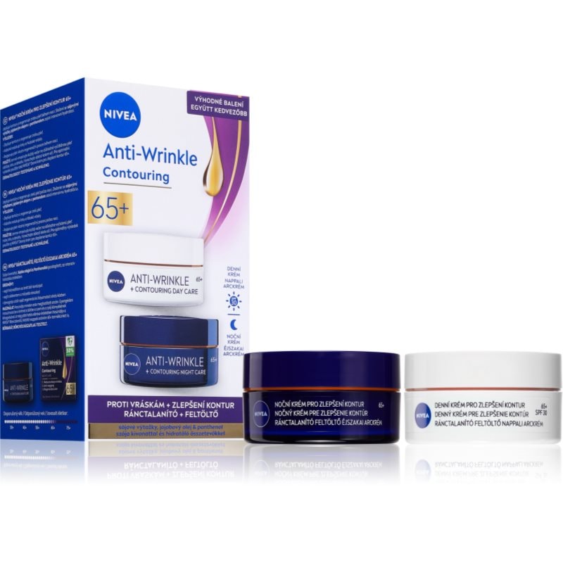 NIVEA Anti-Wrinkle Contouring изгодна опаковка за изглаждане на контурите 65+ - Грижа за лице - Сравни цени от 1 магазин с безплатна доставка