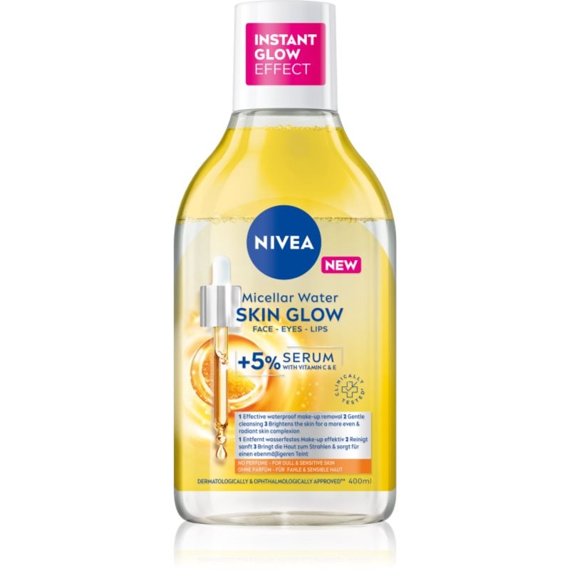 NIVEA Micellar Skin Glow почистваща мицеларна вода за озаряване на лицето