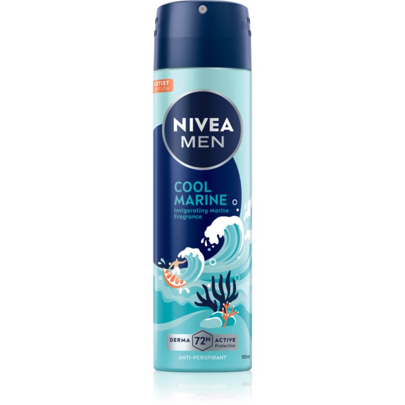 Nivea NIVEA MEN Cool Marine антиперспирант-спрей - Мъжки парфюм 150мл - Сравни цени от 1 магазин с безплатна доставка