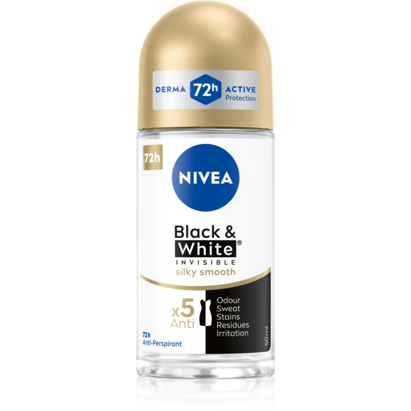 NIVEA Invisible Black & White Silky Smooth рол-он и антиперспирант за жени