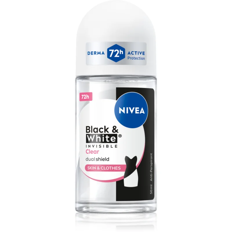NIVEA Invisible Black & White Clear рол-он и антиперспирант за жени