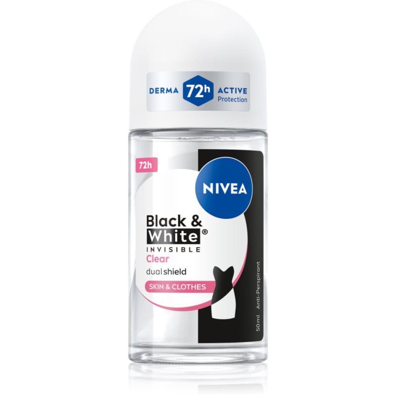 NIVEA Invisible Black & White Clear рол-он и антиперспирант за жени