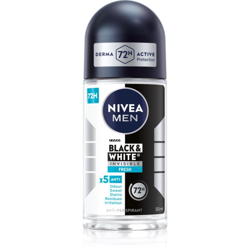 Nivea Men Invisible Black & White рол-он и антиперспирант за мъже - Грижа за тяло - Сравни цени от 1 магазин с безплатна доставка