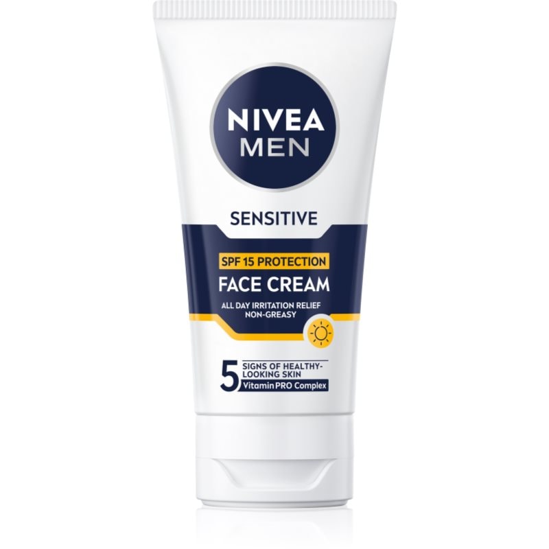 NIVEA MEN Sensitive защитен крем за мъже SPF 15 - Грижа за тяло - Сравни цени от 1 магазин с безплатна доставка