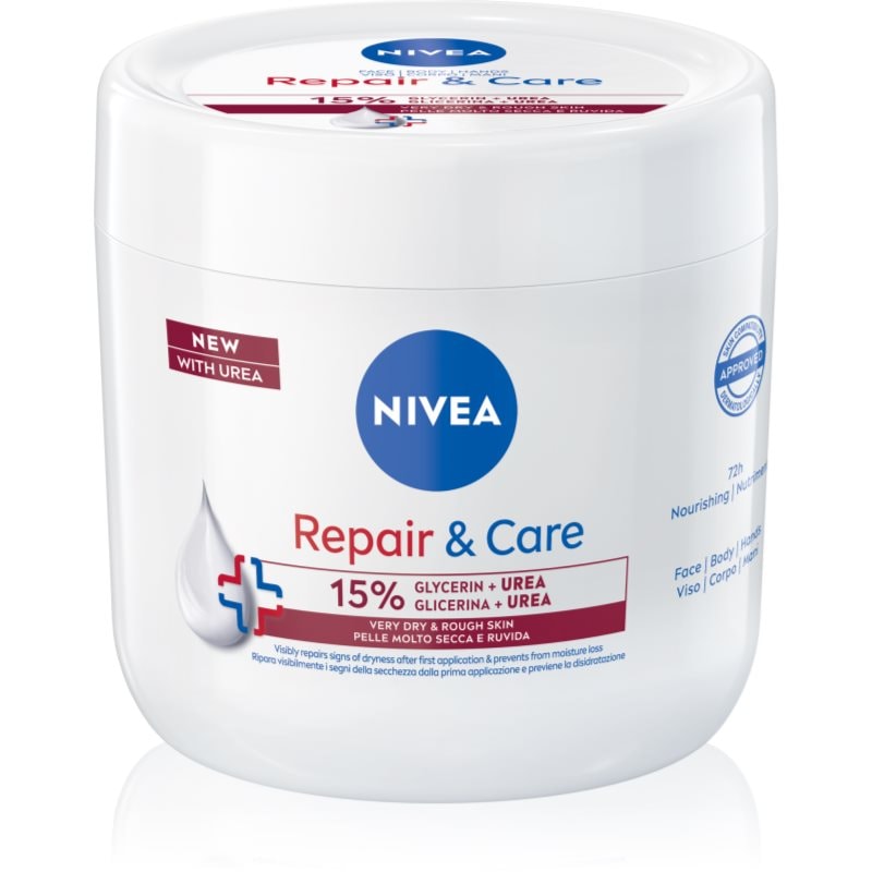 Nivea NIVEA Repair & Care Urea регенериращ крем за тяло за суха или много суха кожа - Унисекс парфюм 400мл - Сравни цени от 1 магазин с безплатна доставка