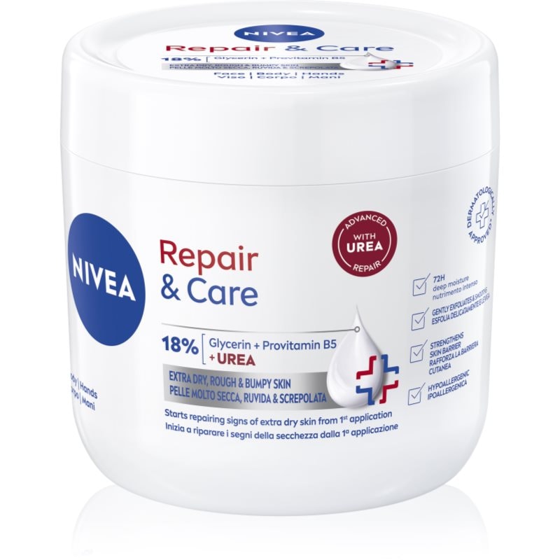 NIVEA Repair & Care Urea регенериращ крем за тяло за суха или много суха кожа - Грижа за тяло - Сравни цени от 1 магазин с безплатна доставка