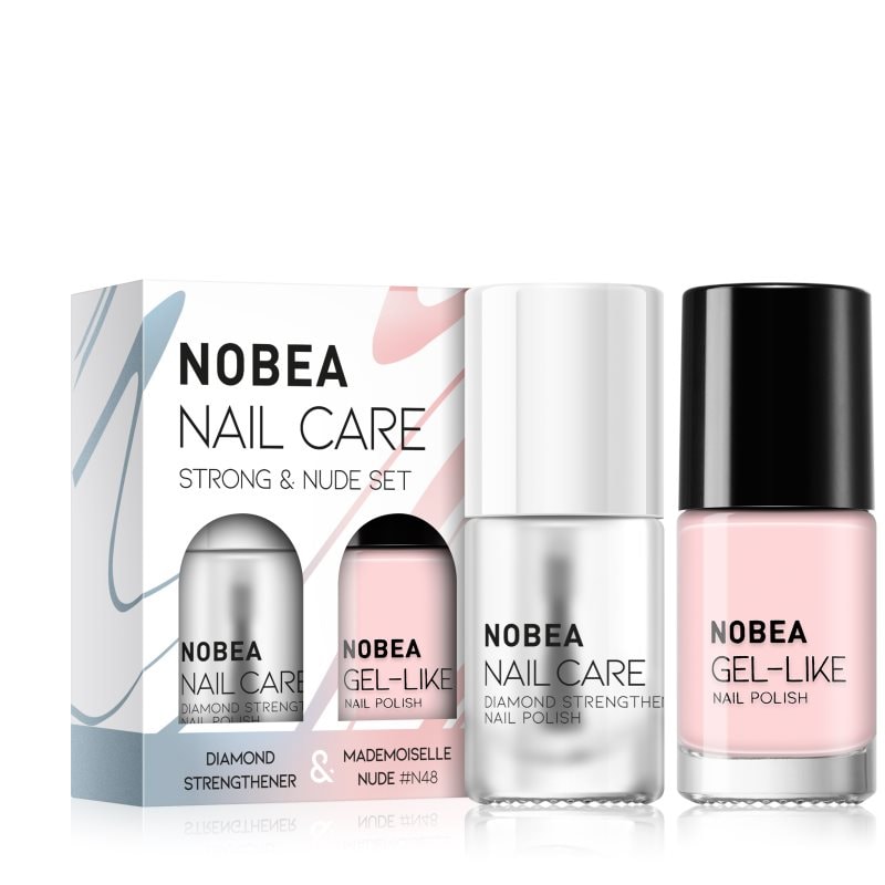 NOBEA Nail Care Strong & Nude Set комплект лак за нокти - Комплект - Сравни цени от 1 магазин с безплатна доставка