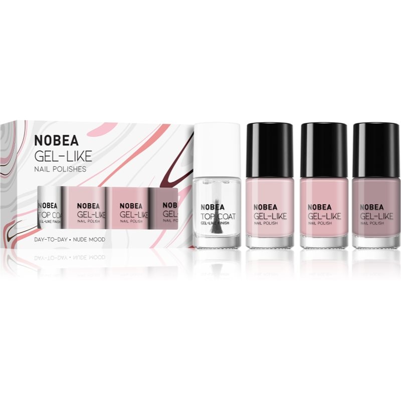 NOBEA NOBEA Day-to-Day 4-Piece Gel-like Nail Polish set комплект лак за нокти Nude mood - Унисекс парфюм - Сравни цени от 1 магазин с безплатна доставка