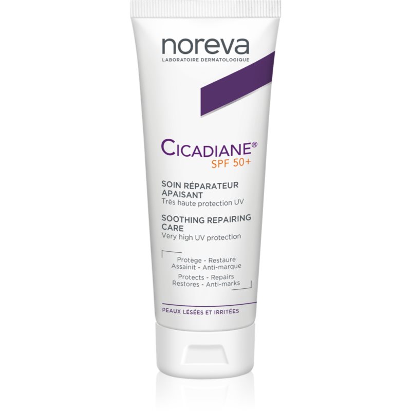 Noreva Noreva Cicadiane Soothing Repairing Care слънцезащитен крем за тяло и лице SPF 50+ - Унисекс парфюм 40мл - Сравни цени от 1 магазин с безплатна доставка