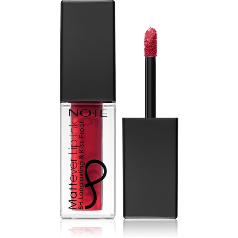 Note Cosmetique Mattever течно червило с матиращ завършек 14 Unpredictable Red 4