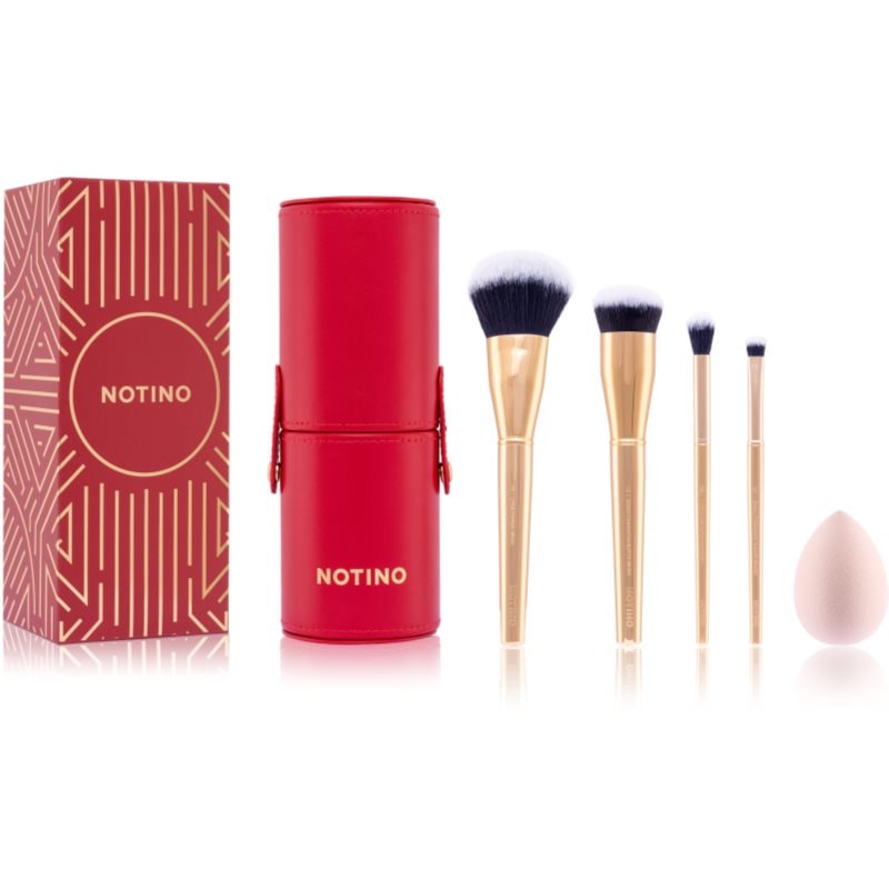 Notino Notino Gift Set Make-up Brushes and Sponge Gift Set комплкет четки с калъф - Унисекс парфюм - Сравни цени от 1 магазин с безплатна доставка