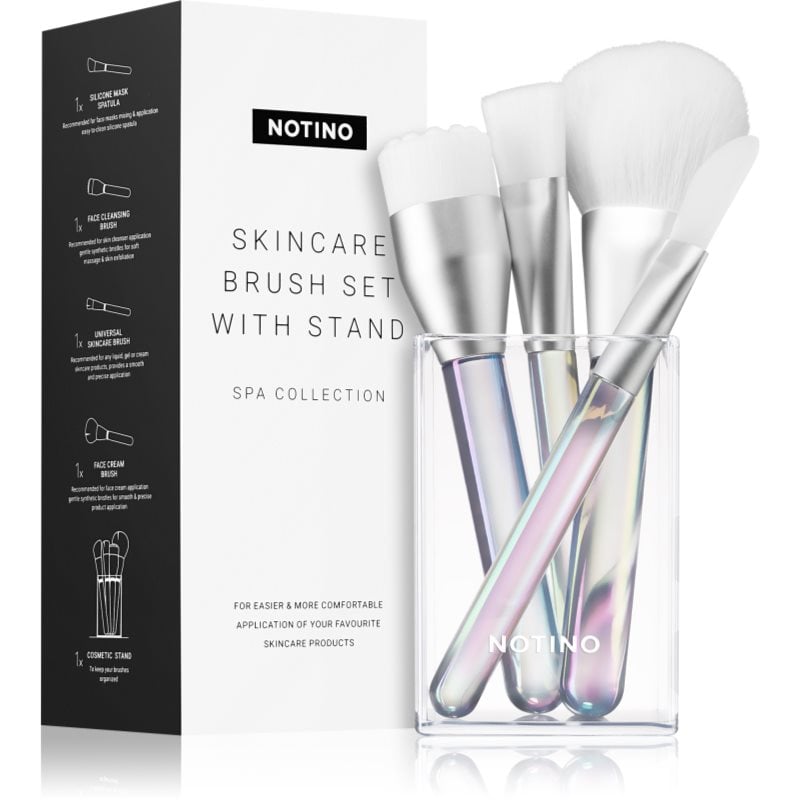 Notino Spa Collection Skincare brush set with stand четки за грижа за кожата