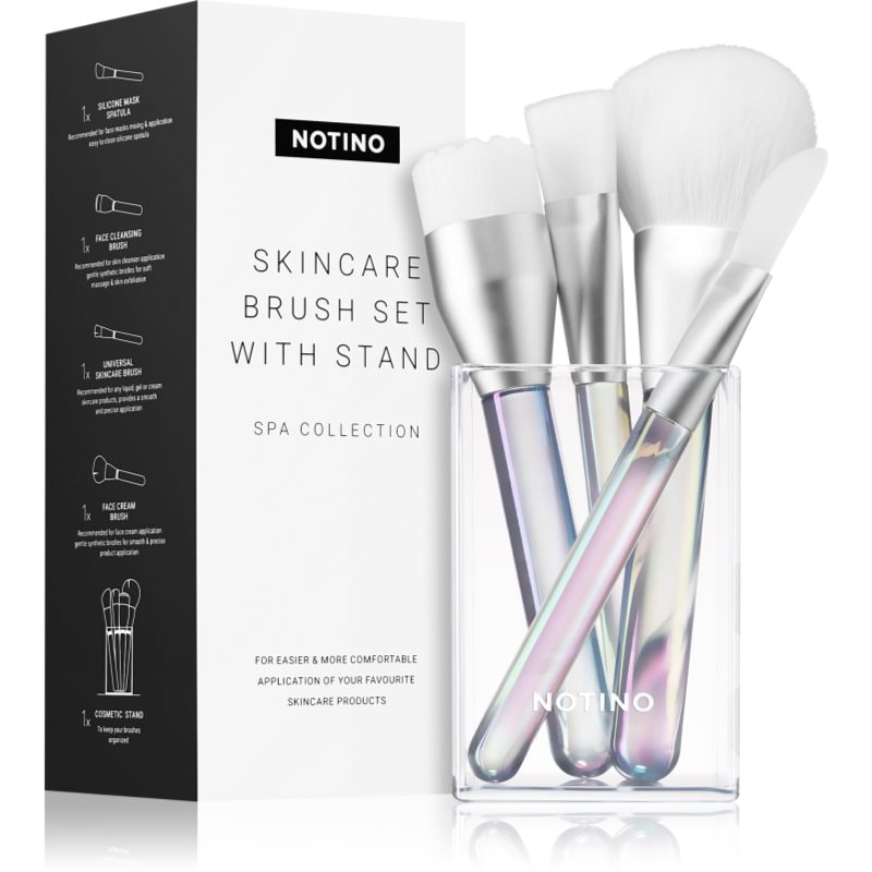 Notino Spa Collection Skincare brush set with stand четки за грижа за кожата - Грим - Сравни цени от 1 магазин с безплатна доставка