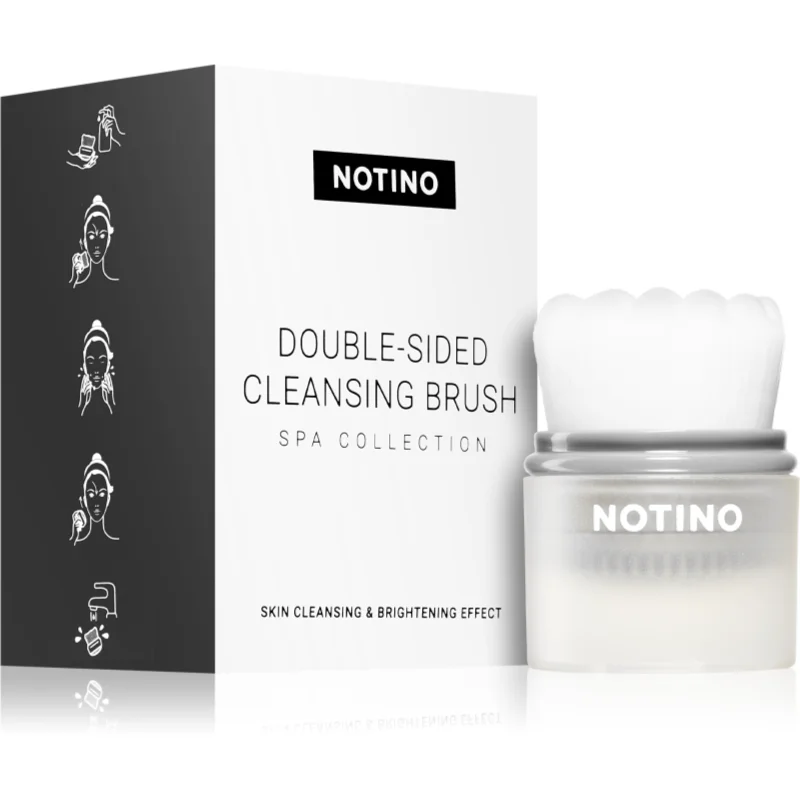 Notino Spa Collection Double-sided cleansing brush четка за почистване на кожата Grey