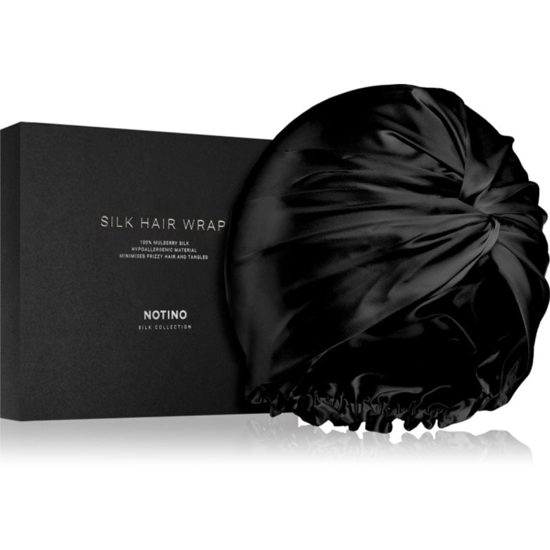 Notino Silk Collection Hair wrap копринен тюрбан за коса Black