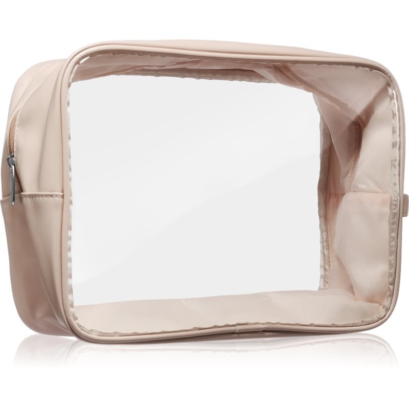 Notino Travel Collection Extra Large Clear Organizer прозрачна козметична чантичка XL Beige 27,5x20x12,5 cm