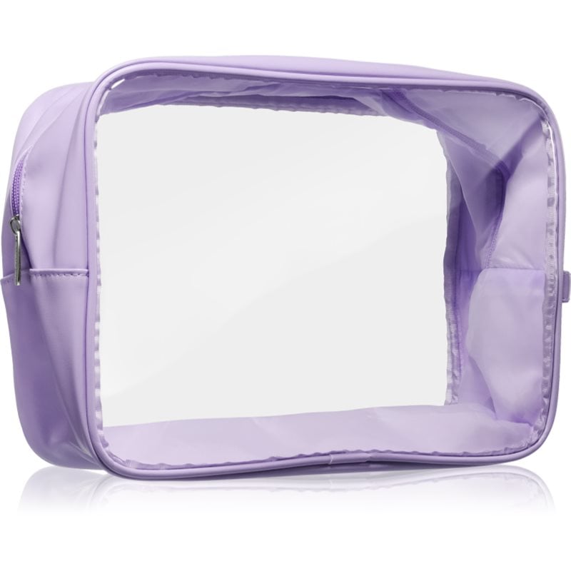 Notino Travel Collection Extra Large Clear Organizer прозрачна козметична чантичка XL Purple 27,5x20x12,5 cm
