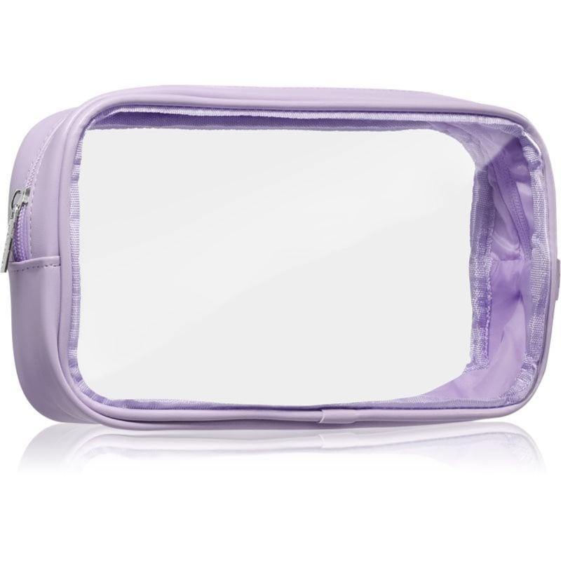 Notino Travel Collection Medium Clear Organizer прозрачна козметична чантичка M Purple 24x12,5x5 cm