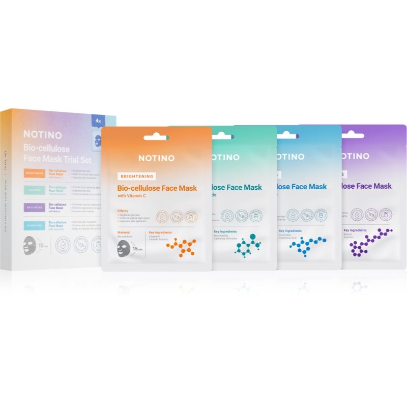 Notino Bio-cellulose Face Mask Trial Set комплект платнени маски - Комплект - Сравни цени от 1 магазин с безплатна доставка