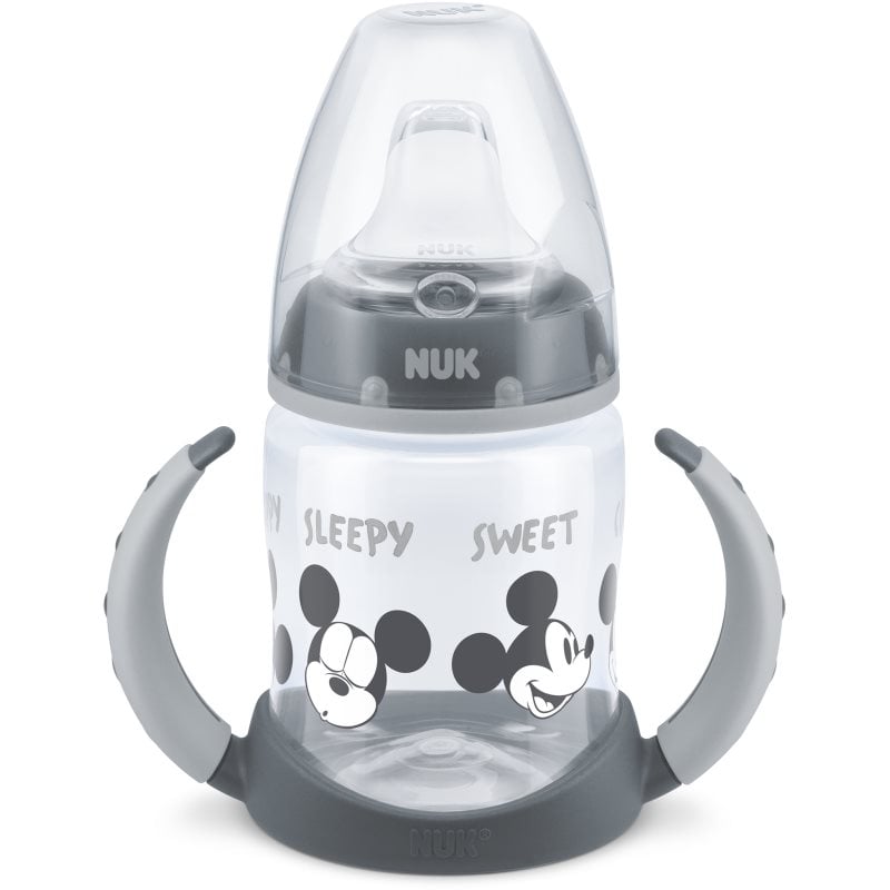 NUK First Choice Mickey Mouse преходна чаша с дръжки 6m+ Grey