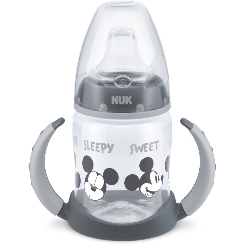 NUK First Choice Mickey Mouse преходна чаша с дръжки 6m+ Grey - За деца - Сравни цени от 1 магазин с безплатна доставка