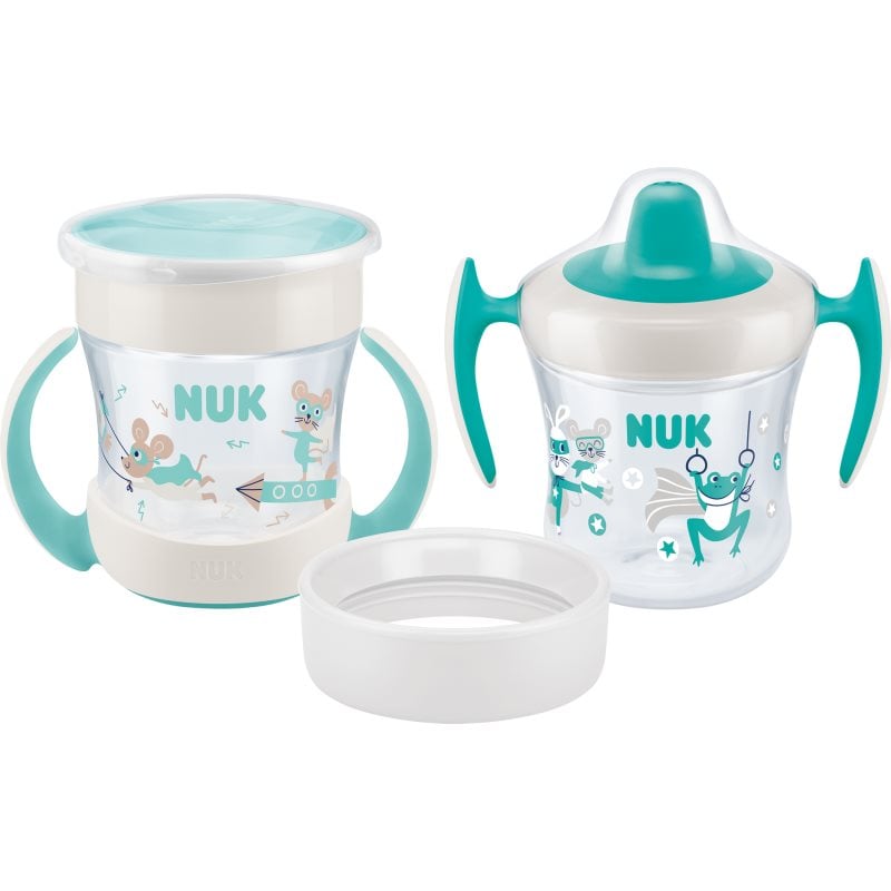 NUK Mini Cups Set Mint/Turquoise чаша 3 в 1 6m+ Neutral