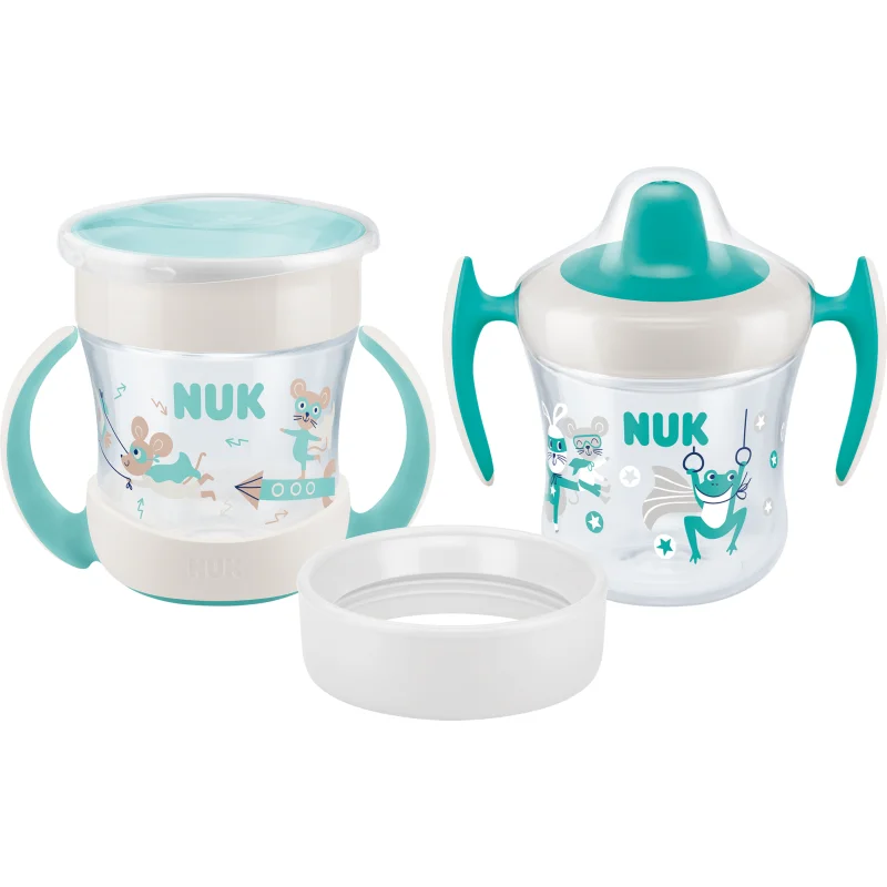 NUK Mini Cups Set Mint/Turquoise чаша 3 в 1 6m+ Neutral