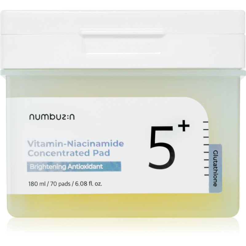 Numbuzin No. 5 Glutathione Vitamin Concentrated Toner Pad тонизиращи възглавнички за освежаване и хидратация