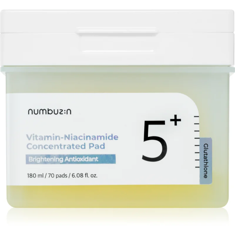 Numbuzin No. 5 Glutathione Vitamin Concentrated Toner Pad тонизиращи възглавнички за освежаване и хидратация