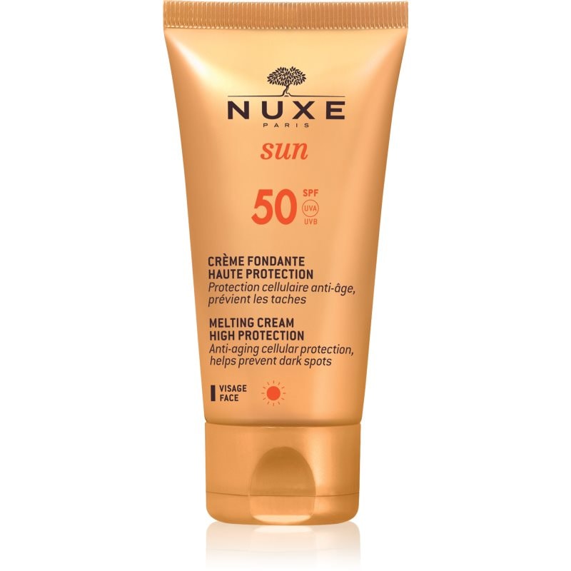 Nuxe Nuxe Sun Melting Cream High Protection слънцезащитен крем за лице SPF 50 - Унисекс парфюм 50мл - Сравни цени от 1 магазин с безплатна доставка