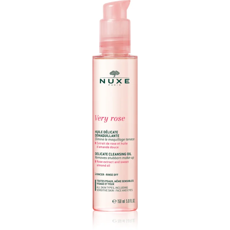 Nuxe Very Rose Delicate Cleansing Oil нежно почистващо олио за лице и очи