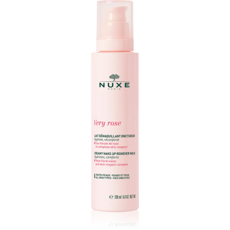 Nuxe Very Rose Creamy Make-up Remover Milk нежен лосион за почистване на грим за всички типове кожа на лицето