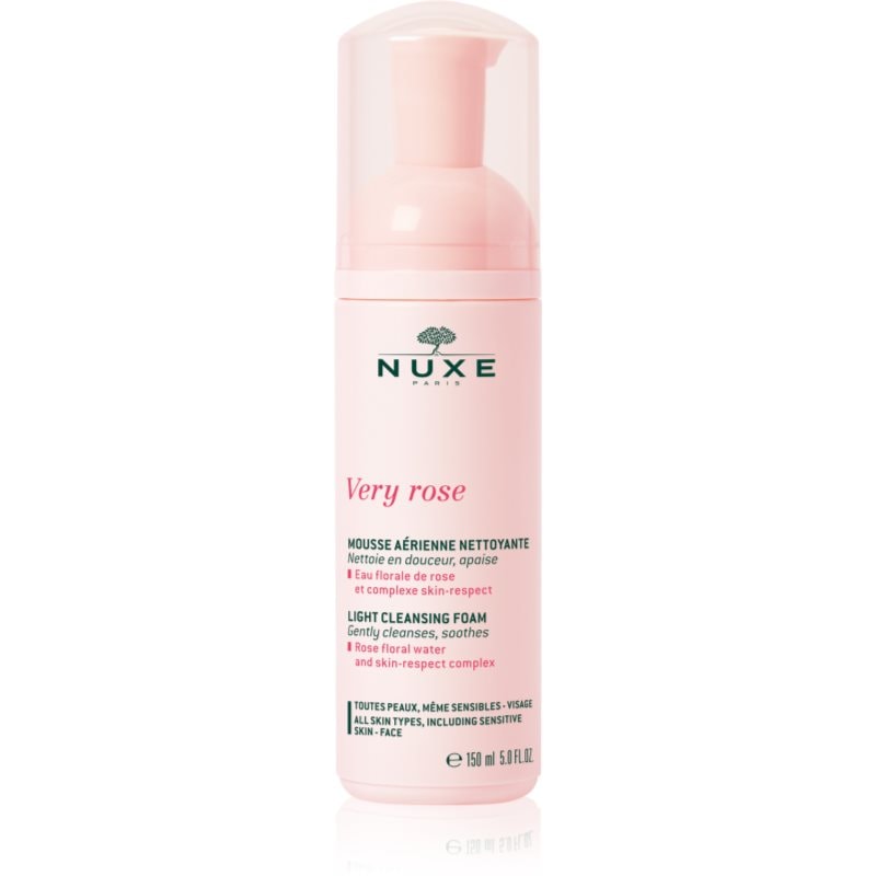 Nuxe Very Rose Light Cleansing Foam нежна почистваща пяна за всички типове кожа на лицето - Грижа за лице - Сравни цени от 1 магазин с безплатна доставка