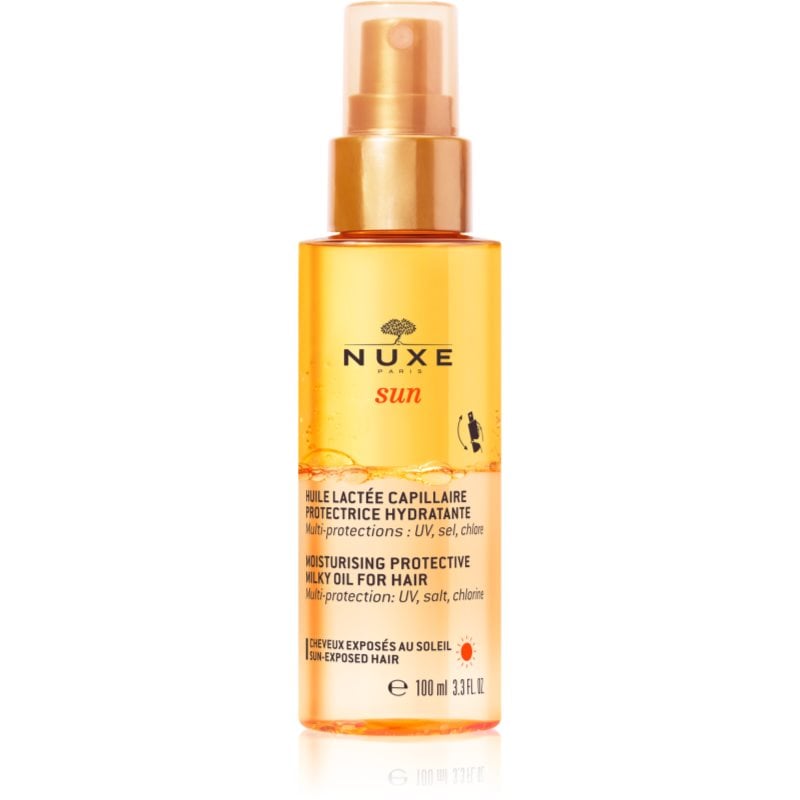 Nuxe Sun Moisturizing Protective Milky Oil For Hair защитно масло за коса увредена от слънце, хлор и солна вода