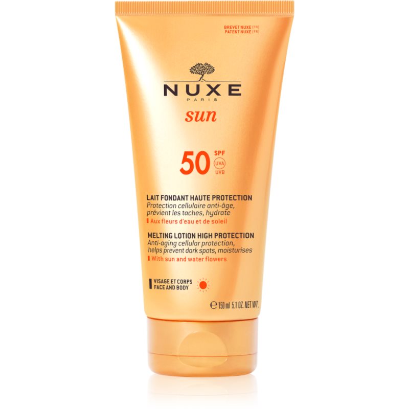 Nuxe Nuxe Sun Melting Lotion High Protection защитно мляко за загар SPF 50 - Унисекс парфюм 150мл - Сравни цени от 1 магазин с безплатна доставка